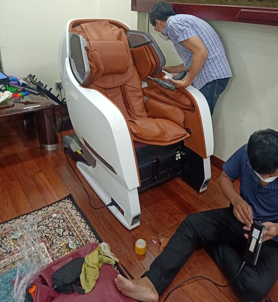 Sửa Chữa Thay Bọc lại da ghế massage tại nhà